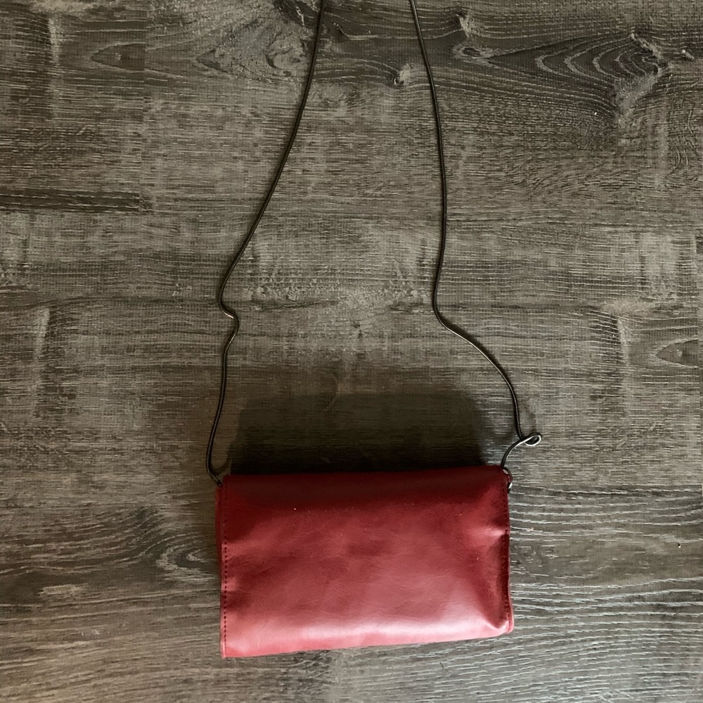 FREE PEOPLE RED LEATHER HANDBAG